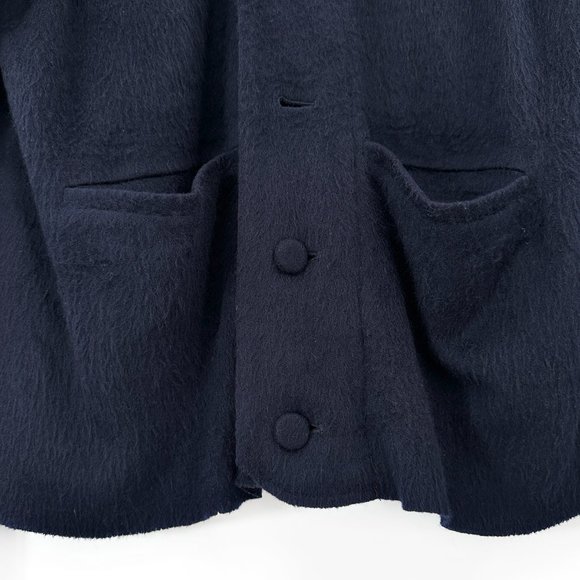 Assembly New York Navy Blue Cotton Knit Relaxed Loose Fit Cardigan Sweater sz XL - Picture 7 of 10